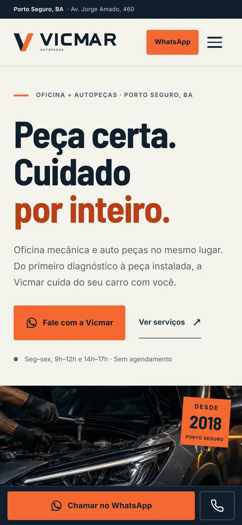 Captura atual de Vicmar no celular